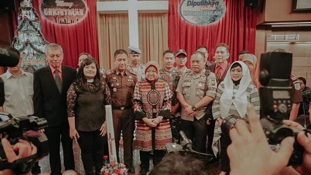 6 Momen Tri Rismaharini Kunjungi Gereja di Surabaya, Salah Satunya Bekas Lokasi Bom