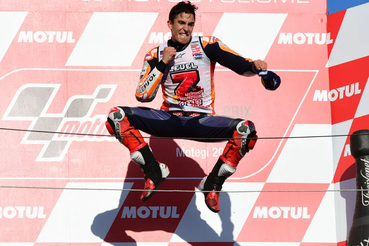 Selebrasi Nyeleneh Marc Marquez di MotoGP