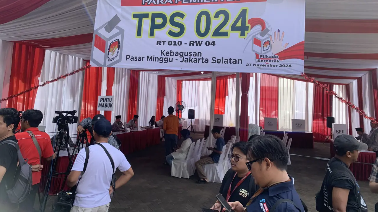 TPS tempat Presiden kelima RI yang juga Ketua Umum DPP Partai Demokrasi Indonesia Perjuangan (PDIP) Megawati Soekarnoputri mencoblos Pilkada 2024, Rabu (27/11/2024).
