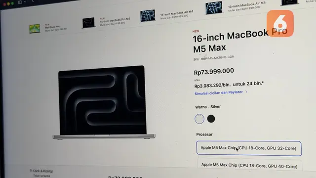 MacBook Pro M5 Pro dan M5 Max Resmi di Indonesia