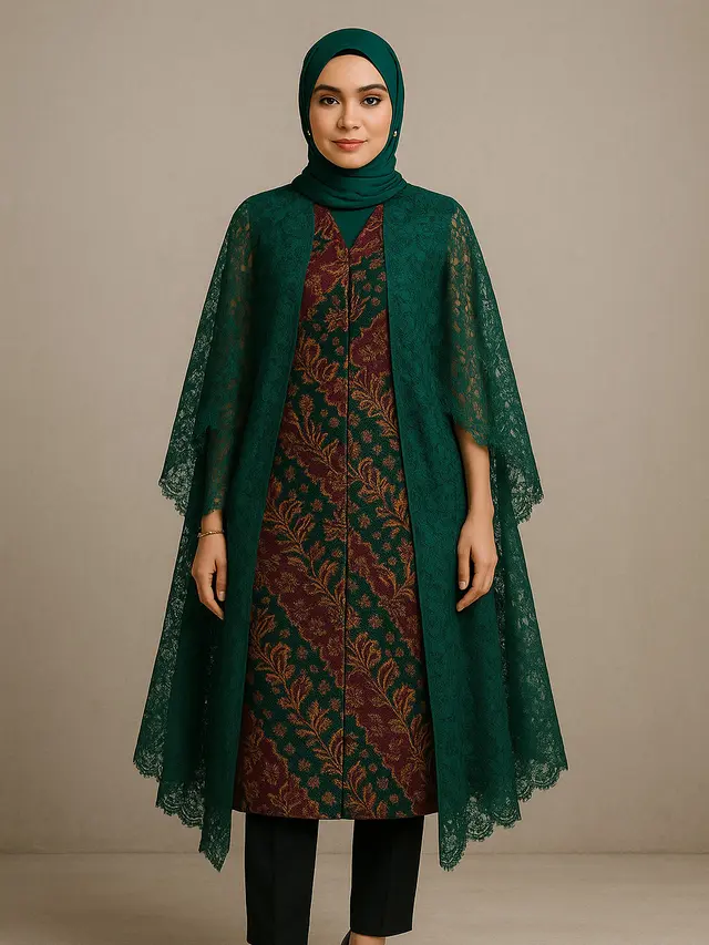 Tunik Batik Kombinasi Brokat (Foto: ChatGPT)