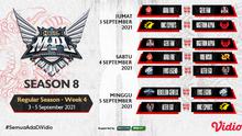 Saksikan, Link Live Streaming MPL Indonesia Season 8 Pekan Keempat di Vidio 3-5 September 2021. (Sumber : dok. vidio.com)