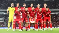 Starting XI Timnas Indonesia saat menghadapi Bahrain dalam laga Kualifikasi Piala Dunia 2026 zona Asia di Stadion Utama Gelora Bung Karno (SUGBK) Senayan, Jakarta, Selasa (25/3/2025) malam WIB. (Bola.com/Abdul Aziz)