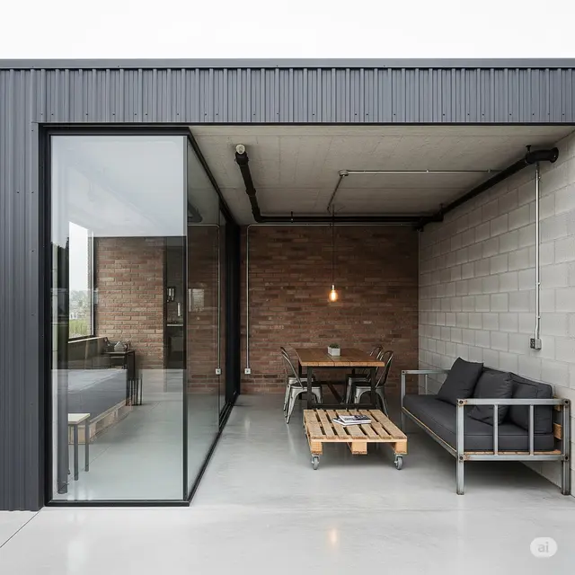 Gaya Industrial Minimalis