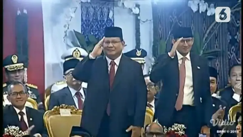 Ketua Umum Partai Gerindra Prabowo Subianto dan Sandiaga Uno