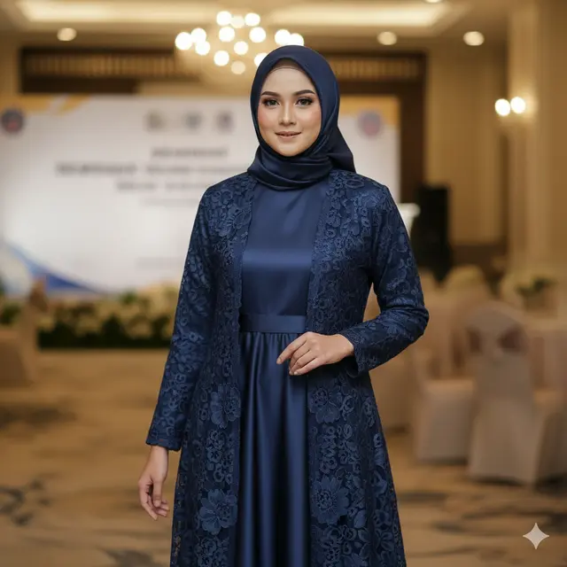 Model Gamis Blazer Brokat Terbaru (Foto: Gemini AI)