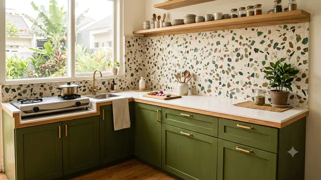 Inspirasi Dapur Bernuansa Olive Green yang Sedang Tren
