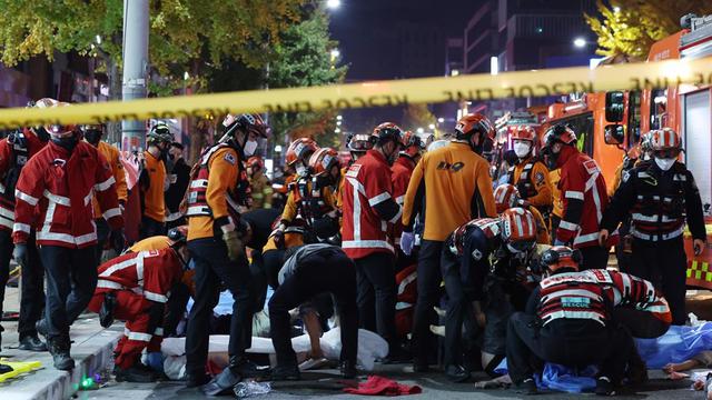 Lokasi pesta Halloween di Itaewon, Seoul, Korea Selatan. (Yonhap)