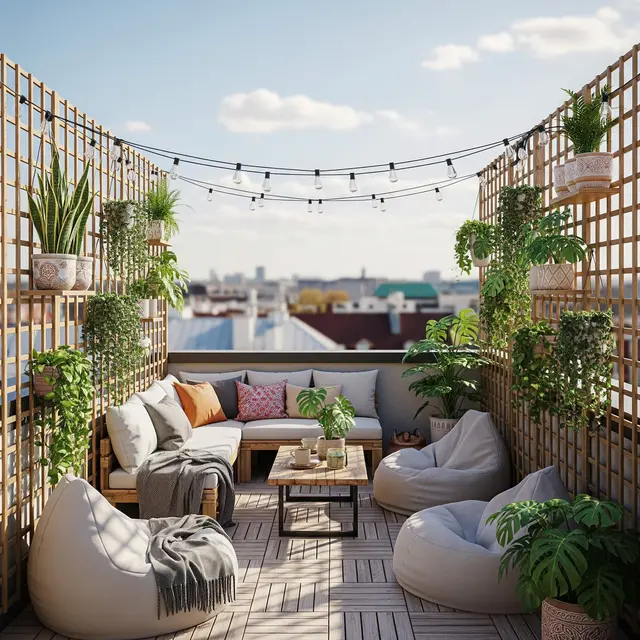 Desain Teras Rooftop Kecil Sebagai Spot Nongkrong