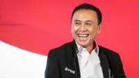 Ketua Umum PSSI, Mochamad Iriawan saat konferensi pers Piala Presiden 2022 di Studio Lantai 8 SCTV Tower, Senayan City, Jakarta pada Senin (06/06/2022). (Bola.com/Bagaskara Lazuardi)