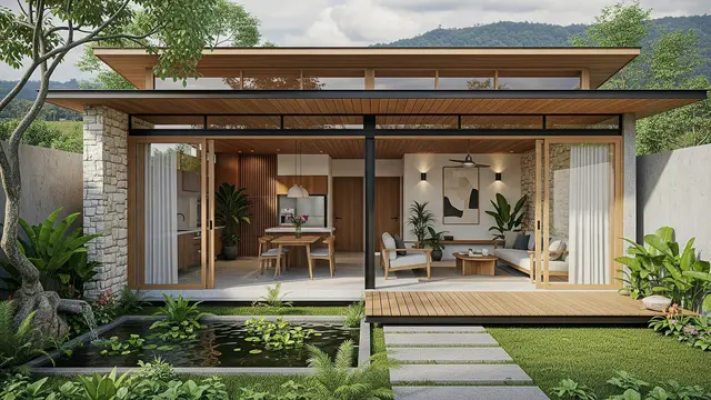Model Rumah Sederhana Tapi Mewah yang Cocok untuk Lahan Kecil/ Ilustrasi AI