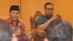 Wakil Ketua MPR Hidayat Nur Wahid bersama Wakil Ketua Komisi II DPR Lukman Edy menjadi pembicara pada dialog yang bertema "Urgensi Pembentukan Lembaga Pengkajian" di Ruang Presentasi Perpustakaan MPR, Jakarta, Kamis (12/2). (Liputan6.com/Andrian M Tunay)