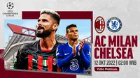 Link Live Streaming Liga Champions AC Milan Vs Chelsea, Rabu 12 Oktober 2022. (Sumber : dok. vidio.com)