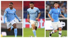 Skuat Manchester City tentu akan bersuka cita jika timnya mampu meraih tiga gelar musim ini. Namun tidak dengan 5 pemain berikut yang diprediksi justru akan hengkang akibat merasa terpinggirkan karena kalah bersaing dan tak sesuai dengan visi Pep Guardiola. (Kolase Foto AFP)