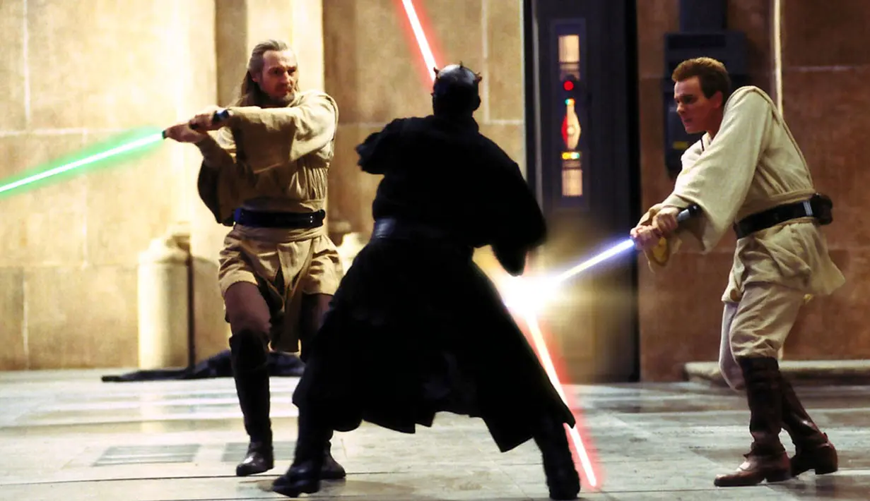 Star Wars Episode I: The Phantom Menace adalah sebuah film opera antariksa tahun 1999 yang disutradarai oleh George Lucas. Film ini adalah film keempat yang dirilis dalam saga Star Wars, sebagian dari 3 film trilogi prekuel. (www.incine.fr)