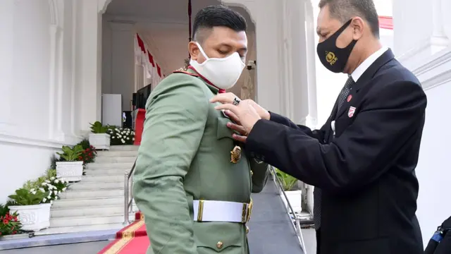 Komandan Upacara peringatah HUT RI ke- 75 di Istana Kepresidenan Jakarta