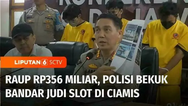 Seorang bandar judi slot jaringan internasional berhasil dibekuk tim 
gabungan Polda Jawa Barat dan Polres Ciamis. Dari hasil penyidikan terungkap, pelaku meraup untung Rp356 miliar hanya dalam waktu 3 tahun.