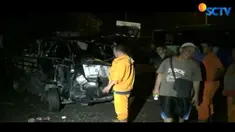 Pengemudi truk kontainer mengaku sebelum tabrakan terjadi kendaraannya melaju di belakang kendaraan pick up.