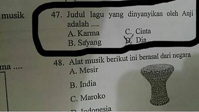 soal ujian nyeleneh (foto: brilio)