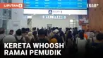 Kondisi Stasiun Kereta Cepat Whoosh Ramai Pemudik