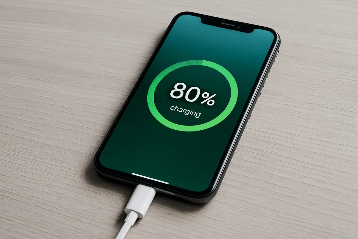 Ilustrasi HP di-charge (Foto: ChatGPT)