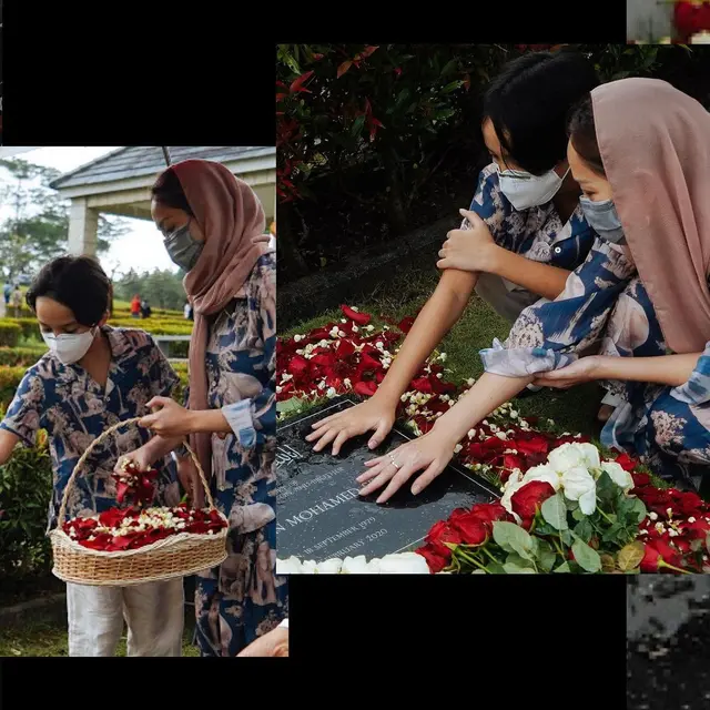 Peringati 1 Tahun Kepergian Ashraf Sinclair, Ini 6 Momen BCL Ziarah ke Makam Suami