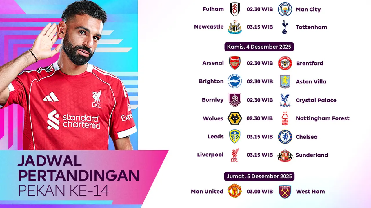 Jadwal Liga Inggris pekan ke-14 live streaming eksklusif di Vidio. (dok. vidio.com)