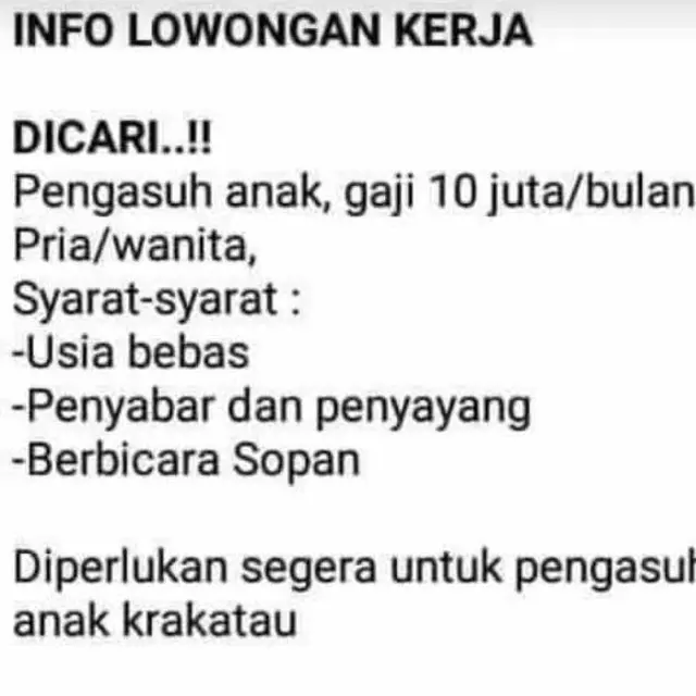 6 Status Facebook Info Lowongan Kerja Nyeleneh Ini Bikin Pelamar Garuk Kepala