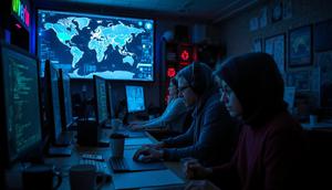 Ilustrasi peretas atau cyber hacker internet atau kripto. (Foto by AI)