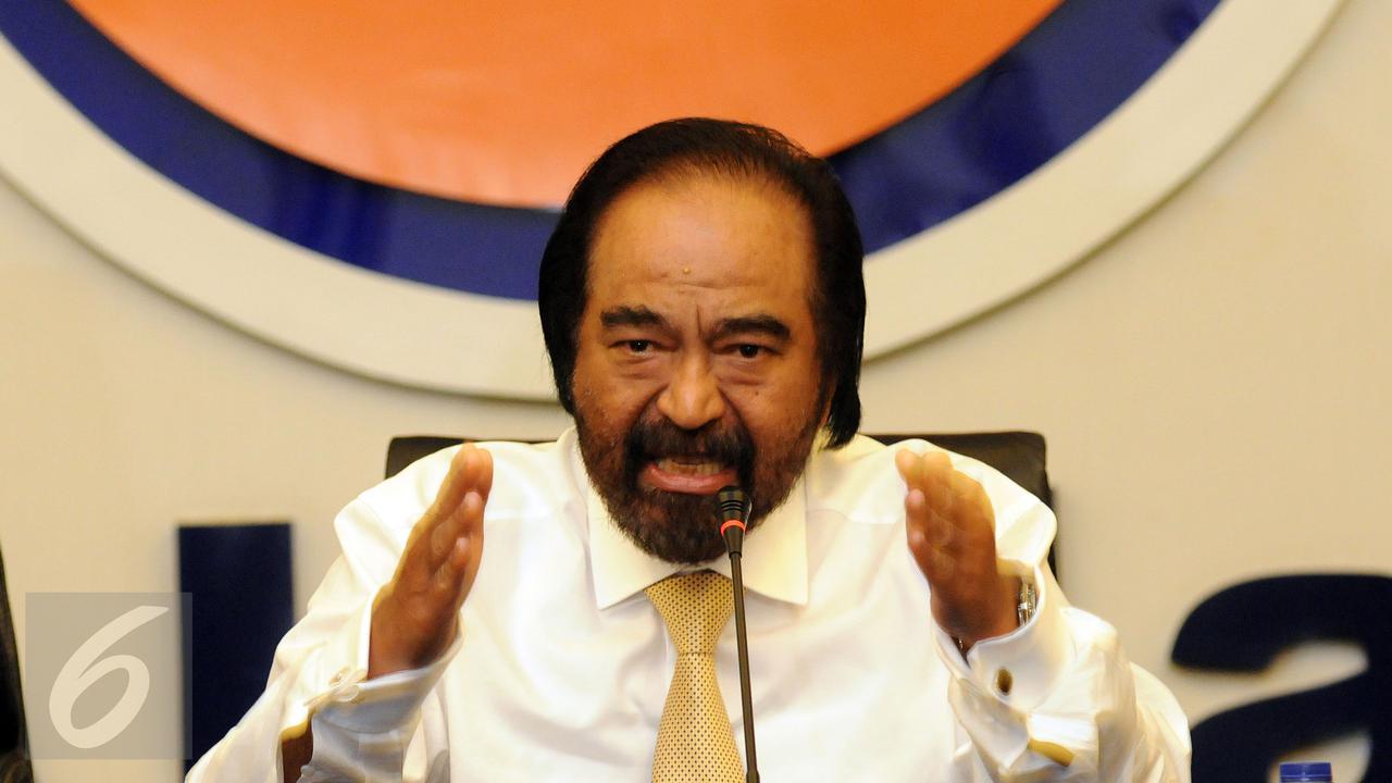 20151015-Surya Paloh Tanggapi Penetapan KPK atas Rio Capella-Jakarta