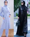 Lihat di sini beberapa potret padu padan hijab polos ala Syahrini yang elegan.