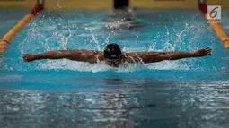 Glenn Victor Sutanto tampil di nomor 100 meter gaya kupu-kupu SEA Games 2017 di National Aquatic Centre, Malaysia, (23/8). Glenn berhasil membawa medali perunggu  dalam kategori 100 gaya kupu-kupu. (Liputan6.com/Faizal Fanani)
