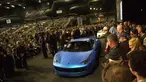Mobil Ferrari 458 Italia custom-built 2011 milik penyanyi Justin Bieber saat di lelang di Barrett-Jackson di Westworld, Arizona, AS (21/1). Mobil Ferari 458 miliknya dilelang dengan harga senilai Rp 5,8 miliar. (Patrick Breen/The Arizona Republic via AP)