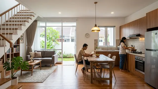 Model Rumah Kecil Lebar 5 Meter (AI Generated)
