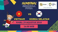 Semifinal Sepak Bola Asian Games 2018, Vietnam vs Korea Selatan. (Bola.com/Dody Iryawan)