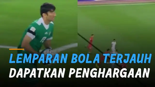 VIDEO: Buat Lemparan Bola Terjauh, Kiper Iran Dapatkan Penghargaan Dunia