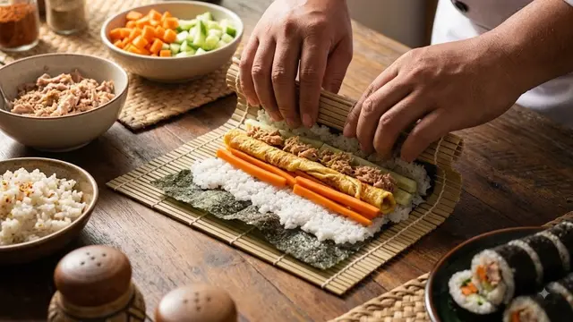 Cara Membuat Kimbab Nasi Uduk Goreng