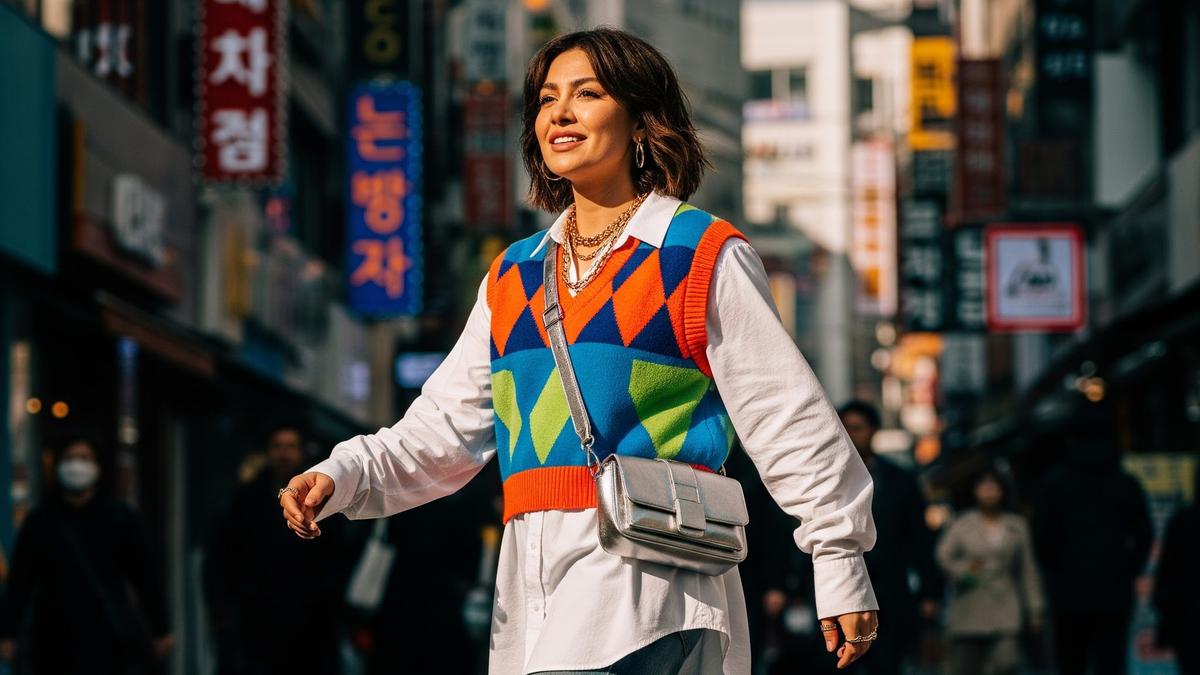 7 OOTD Vest Rajut ala Korea yang Lagi Tren 2026, Simpel tapi Tetap Hits