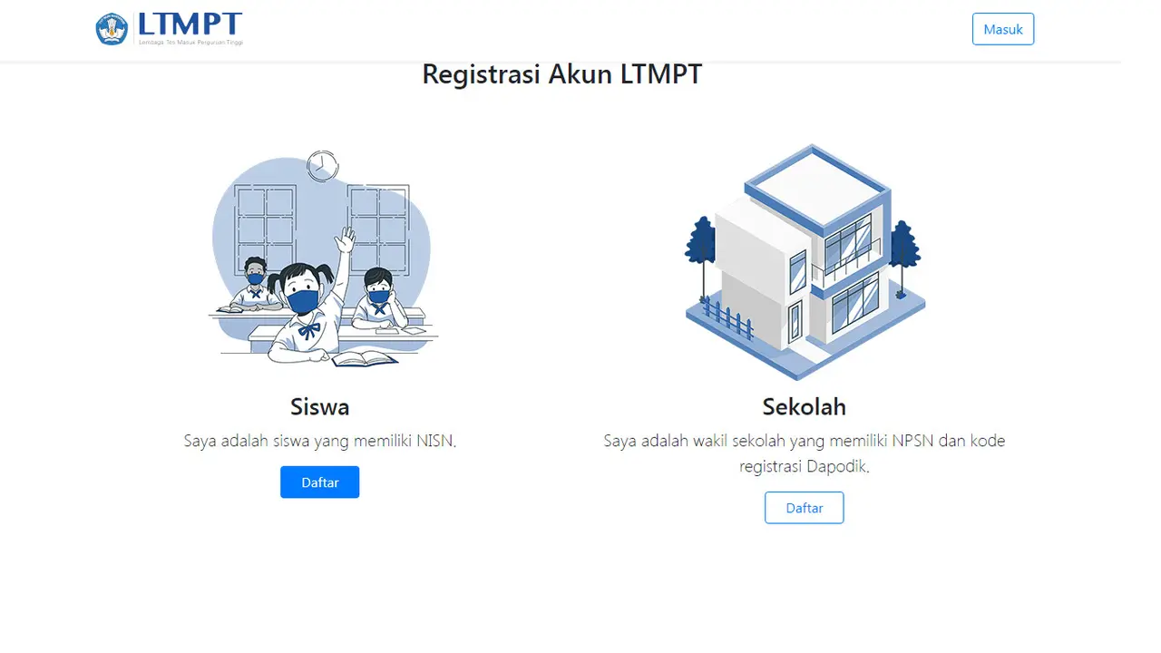 Cara Buat Akun LTMPT
