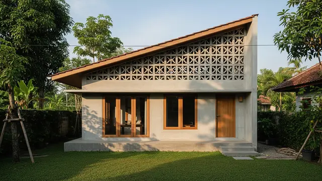 10 Model Rumah Desa dengan Roster Angin Silang Alami, Sejuk dan Hemat Energi