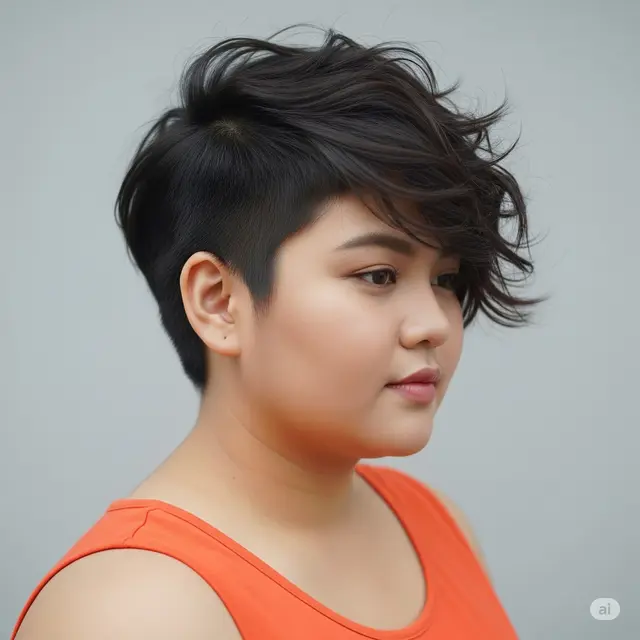 Model Rambut Pendek untuk Wanita Gemuk agar Terlihat Lebih Ramping. Foto: Gemini