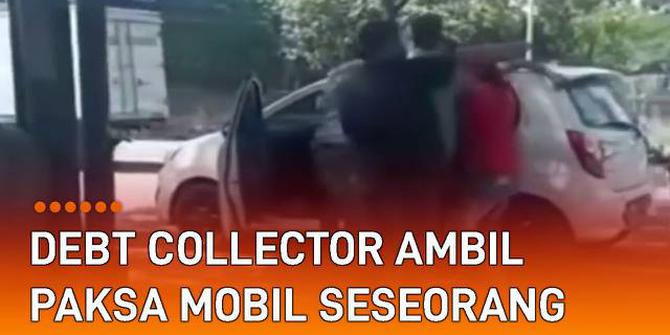 VIDEO: Dihentikan di Pinggir Jalan, Oknum Debt Collector Ambil Paksa Mobil Seseorang