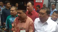 Wakil Ketua DPR Fahri Hamzah dan Fadli Zon usai menjenguk Ahmad Dhani. (Merdeka.com/Nur Habibie)