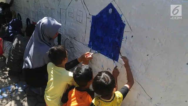 Tembok di Pulo Geulis Bogor Digambari Mural
