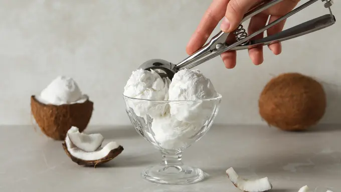 resep ice cream vegan dari santan kelapa