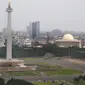 Suasana Taman Monumen Nasional (monas) dari ketinggian di Jakarta, Kamis (29/12). Perayaan pergantian tahun dari 2016 ke 2017 akan dilakukan di Jakarta. (Liputan6.com/Angga Yuniar)