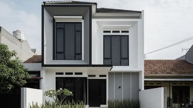 Rumah Monokrom yang Elegan
