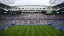 Jumlah penonton yang dapat ditampung stadion ini sebanyak 80.000 orang untuk konser, 67.800 orang untuk pertandingan normal, dan 64.468 orang untuk Piala Dunia 2018. (AFP/Gabriel Bouys)