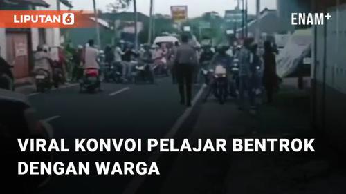 VIDEO: Viral Konvoi Pelajar Bermotor Bentrok Dengan Warga di Muntilan