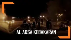 Kebakaran terjadi di salah satu ruangan di Masjid Al Aqsa, Yerusalem. Api segera bisa dipadamkan sehingga tidak merembet ke bagian lain.